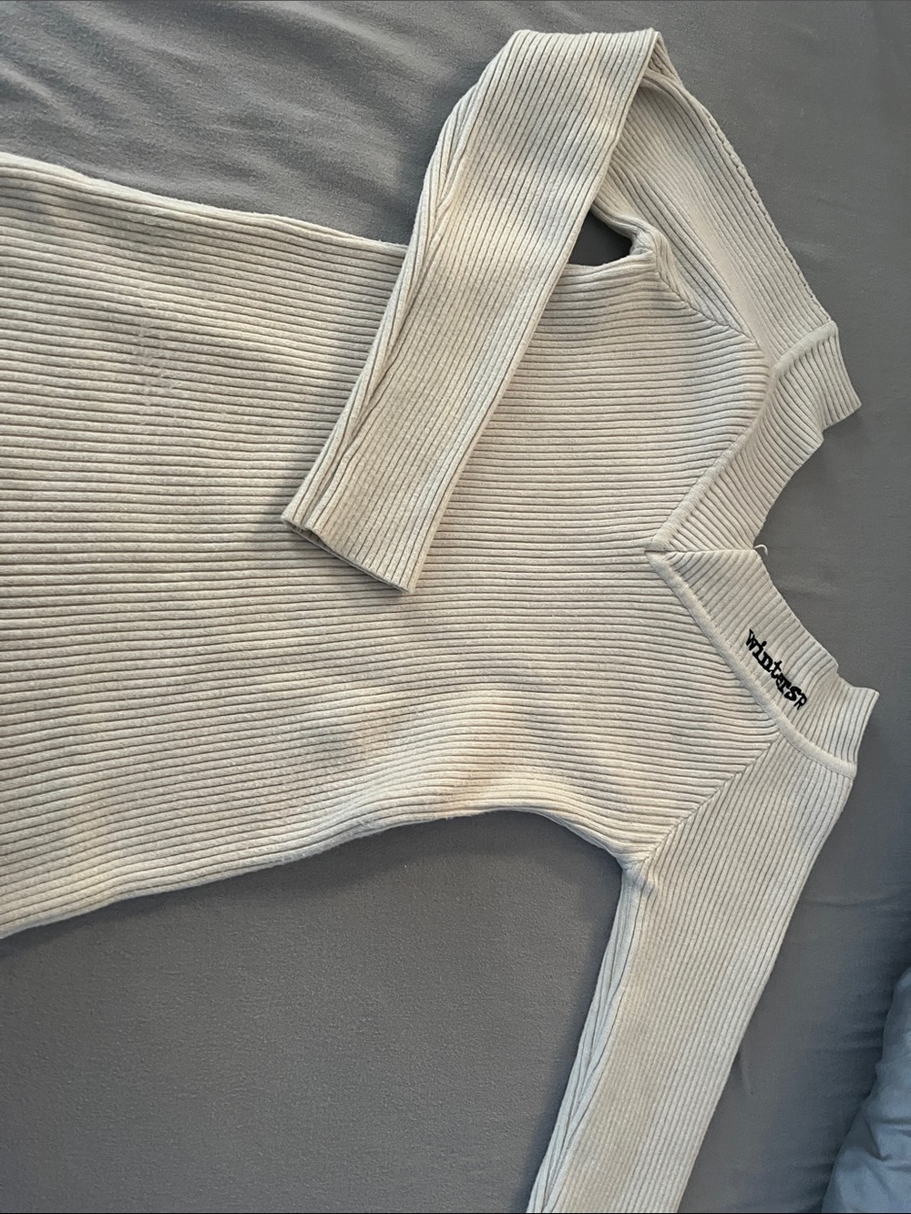 4 for $25 | Ribbed Long-Sleeve Sweater Dress - Cream